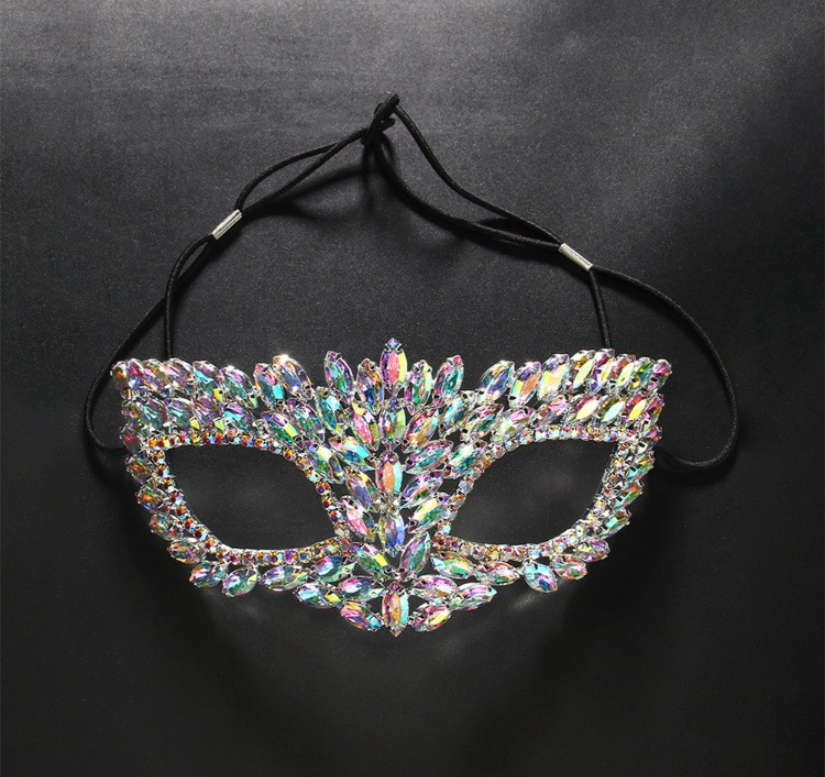 Luxury Crystal Rhinestone Face Jewelry Masquerade Mask